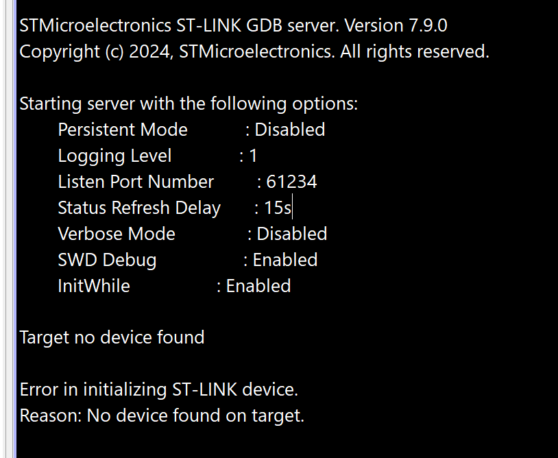 STLink Error